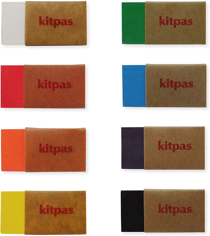 Kitpas blokkrijtjes 8 kleuren