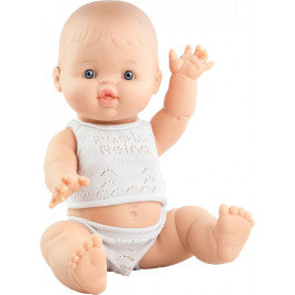 Paola Reina Gordi Pop jongen Albert (blank/ondergoed/34cm)