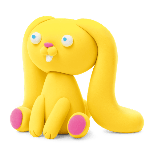 Hey Clay Boetseerklei - Konijn, 3 potjes klei