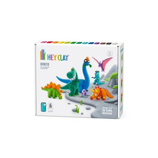 Hey Clay Dinosaurussen, 15 potjes klei
