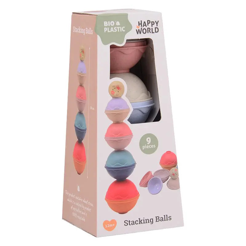 Happy World stapelballen in doos (bio-plastic)