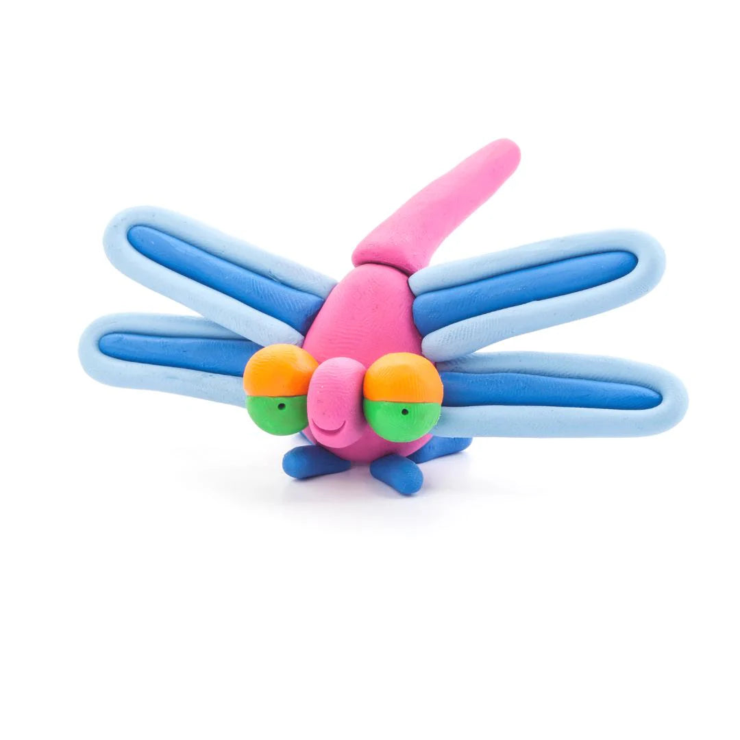 Hey Clay Boetseerklei - Libelle, 3 potjes klei