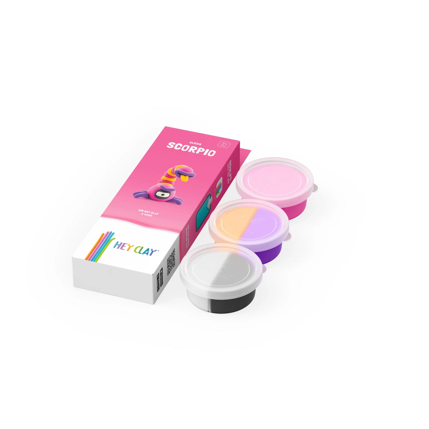 Hey Clay Boetseerklei - Schorpioen, 3 potjes klei