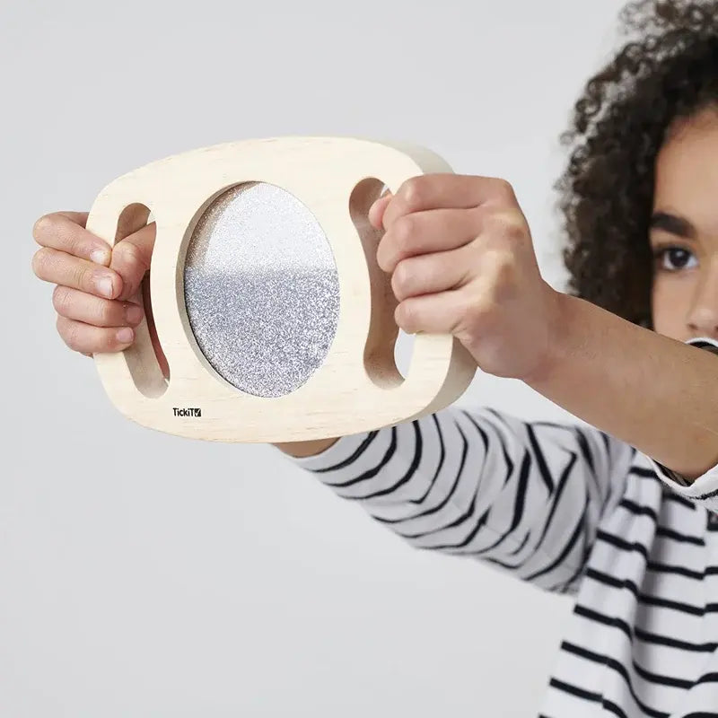 Tickit - Glitterpaneel met handgrepen (zilverkleurige glitters)