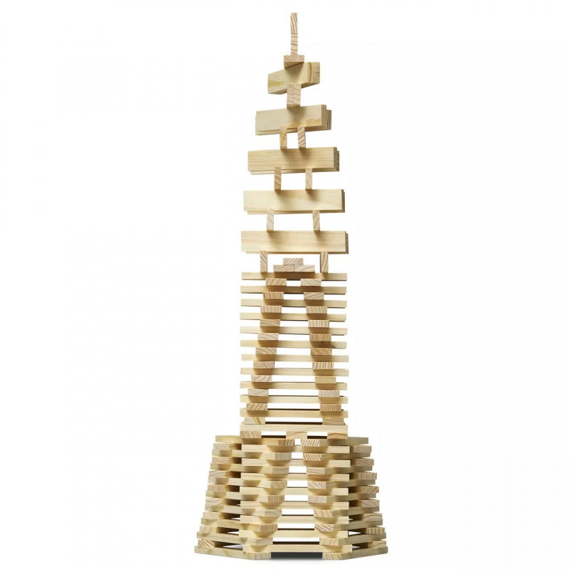 Micki Houten bouwplankjes naturel (200 st)