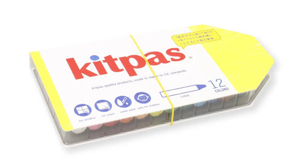 Kitpas large raamkrijtjes 12 kleuren
