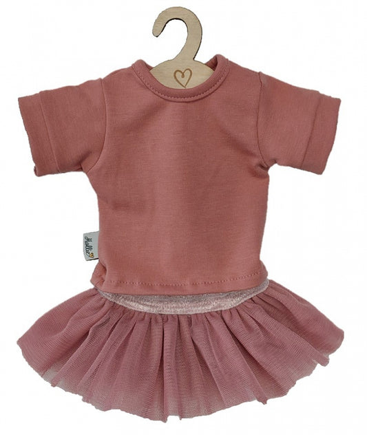 Hollie Poppenrok en -shirt candy old rose