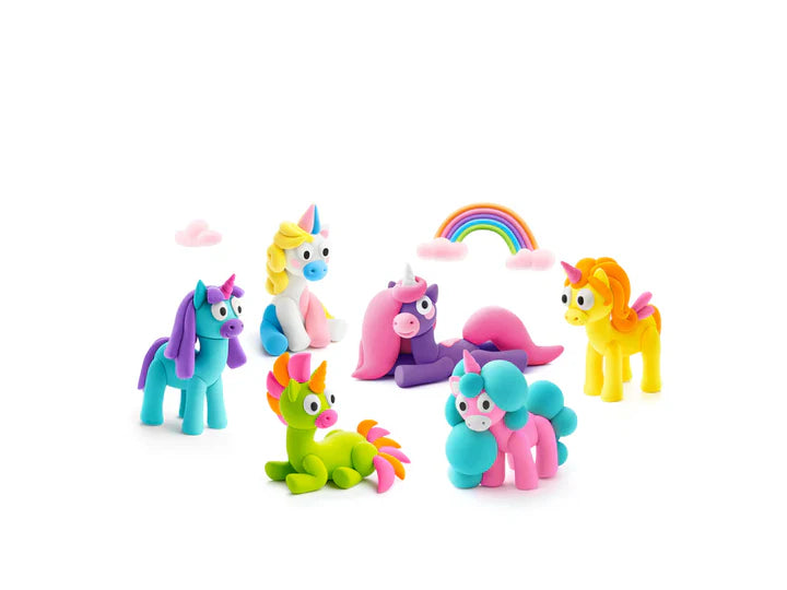 Hey Clay Boetseerklei Rainbow Unicorns - 15 potjes klei