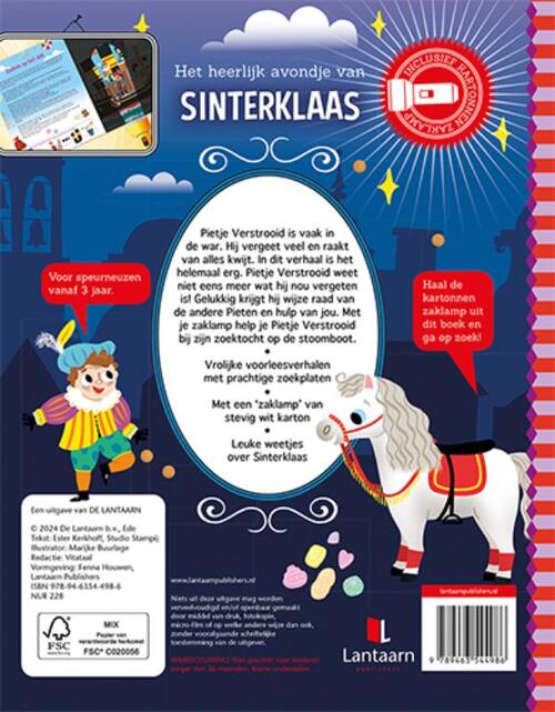 Lantaarn Zaklampboek : Het heerlijk avondje van Sinterklaas en Piet