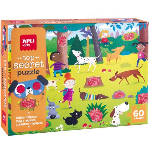 APLI - Puzzel Top Secret Honden (60 stuks)