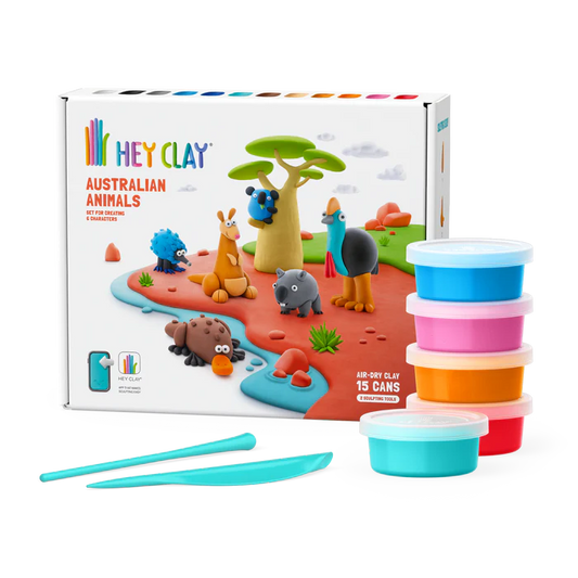 Hey Clay Australische dieren - 15 potjes klei