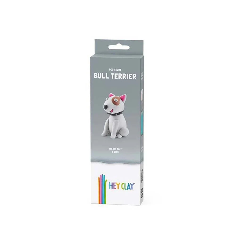 Hey Clay Bull terrier, 3 potjes klei