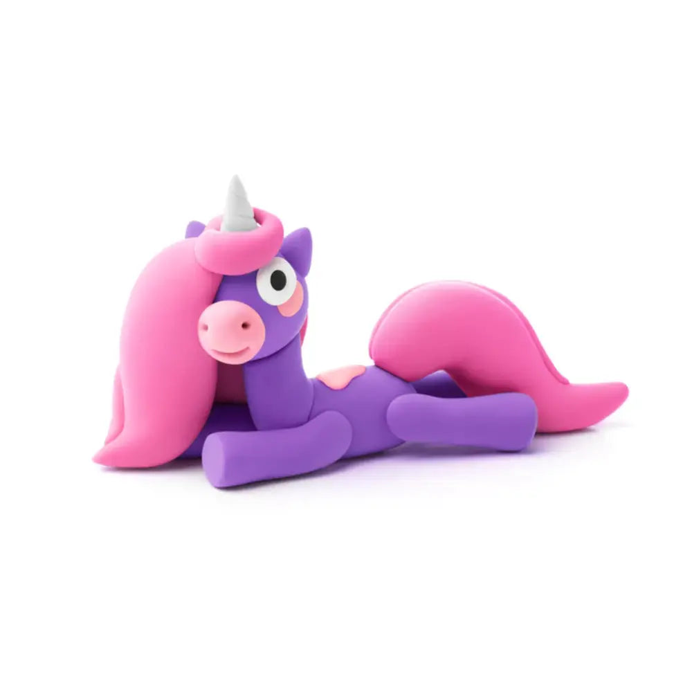 Hey Clay Rainbow Unicorns Brighty, 3 potjes klei