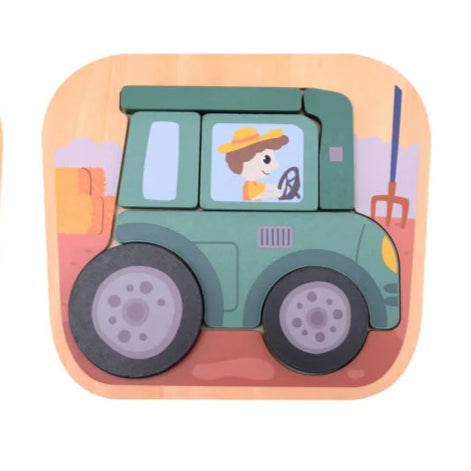 Jouéco Tractor boerderij-puzzel