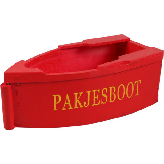 Houten pakjesboot rood
