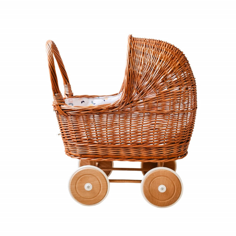 Hollie Rieten poppenwagen met kap | Summer Fruit
