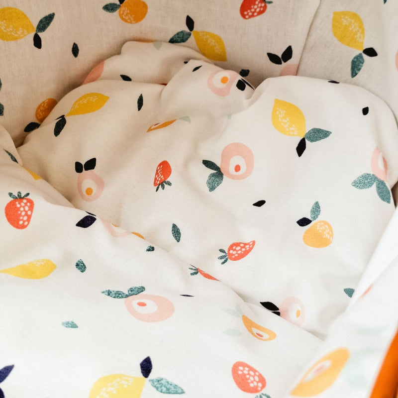 Hollie Rieten poppenwagen met kap | Summer Fruit